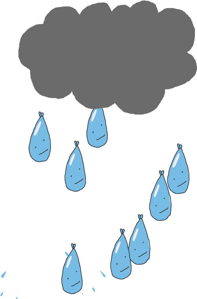 Sad Water Sticker By Buzzfeed Animation Clipart (639x973), Png Download
