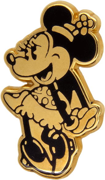 Minnie Mouse Pin , Gold - Minnie Mouse Gold Png Clipart (600x600), Png Download