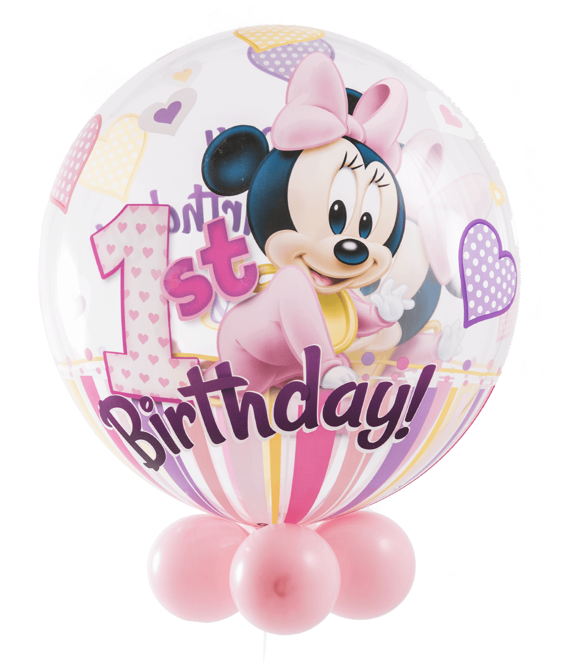 Disney Minnie Mouse - Minnie Mouse Happy First Birthday Clipart (1400x1400), Png Download