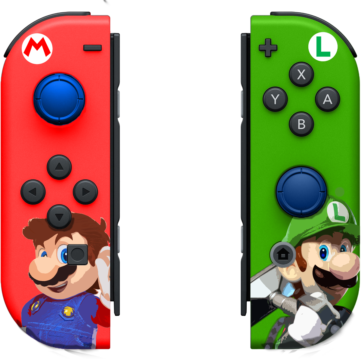 Fan Artmario - Nintendo Switch Red Blue Joy Con Clipart (1200x1200), Png Download