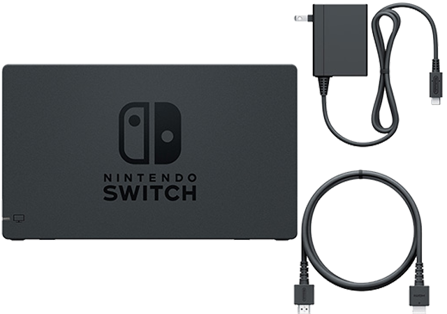 Ac Adapter Dock Hdmi Cable - Charge A Nintendo Switch Clipart (640x480), Png Download