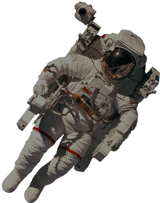 Astronaut Png - Into Space Floating Astronaut Clipart (556x703), Png Download