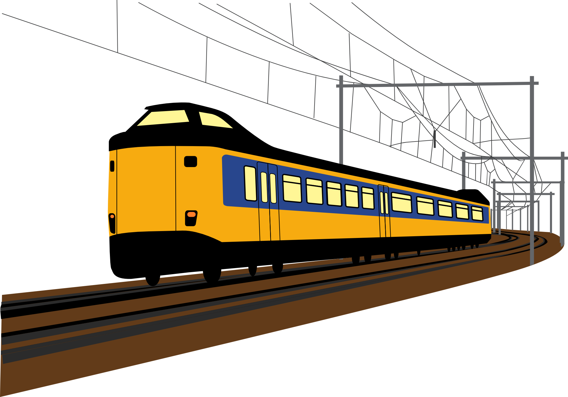Clip Art Dutch Train Clipartist - Rail Transport Clipart - Png Download (1979x1383), Png Download