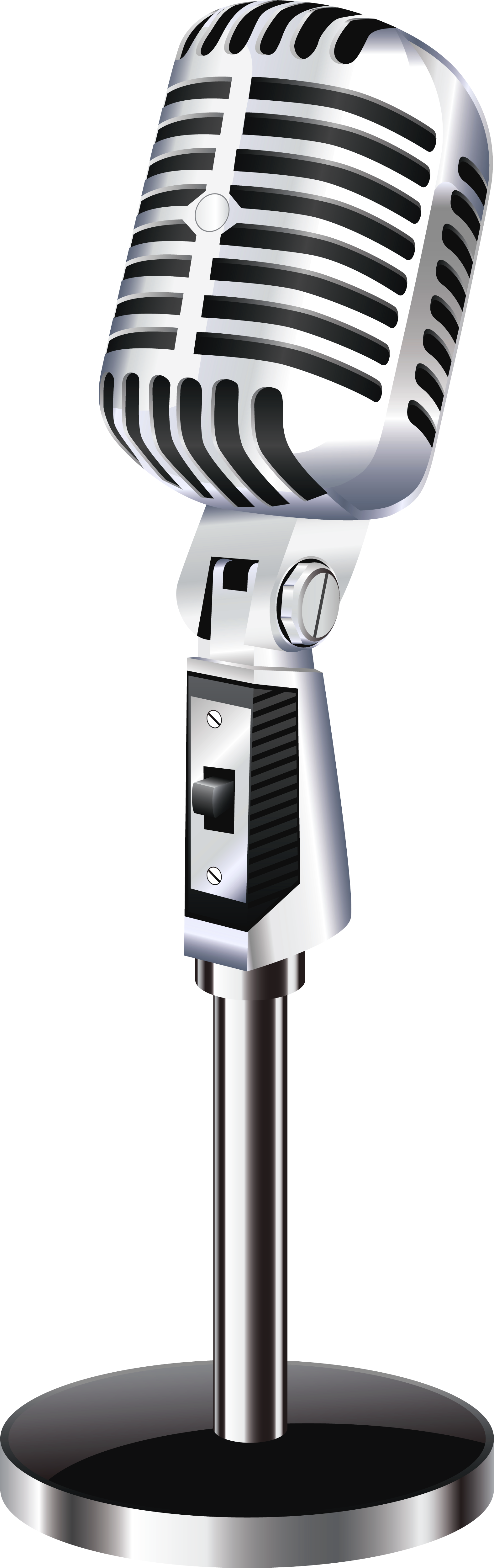 Microphone Clip - Microphone Clipart Transparent Background - Png Download (1991x5423), Png Download