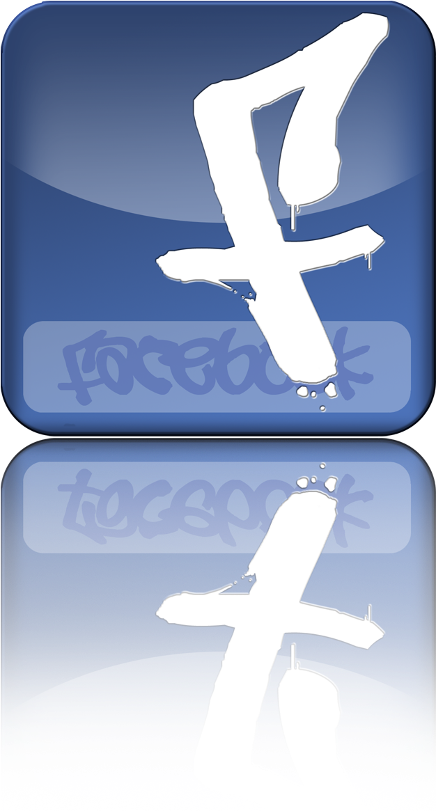 Facebook Graffiti Logo - Facebook Logo Graffiti Clipart (688x1182), Png Download