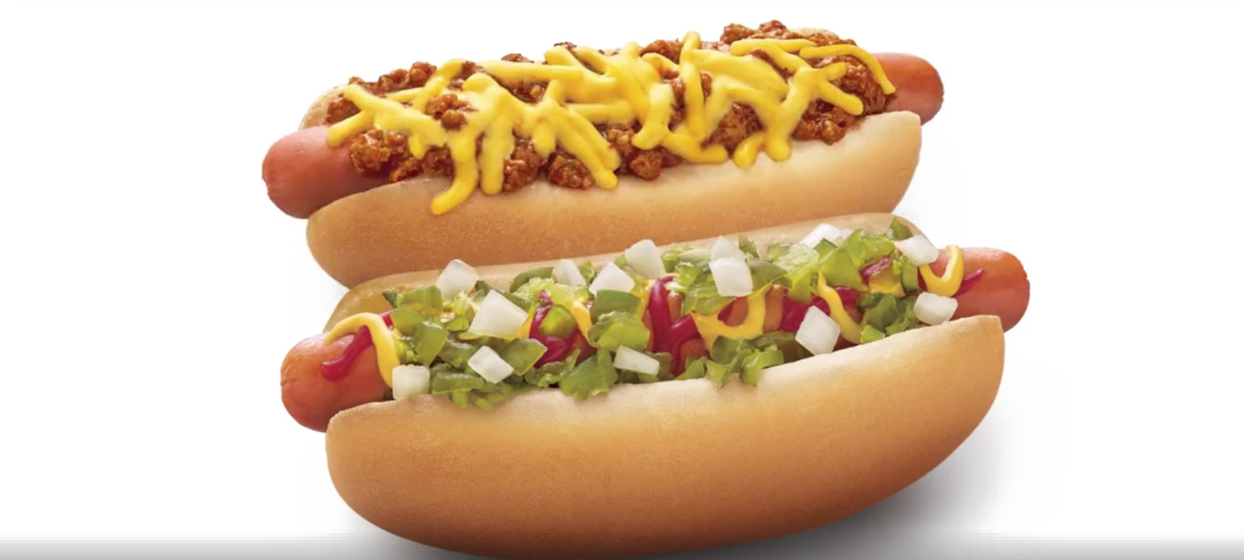 Hot Dog Png Background Photo - Two Hot Dogs Png Clipart (1788x806), Png Download