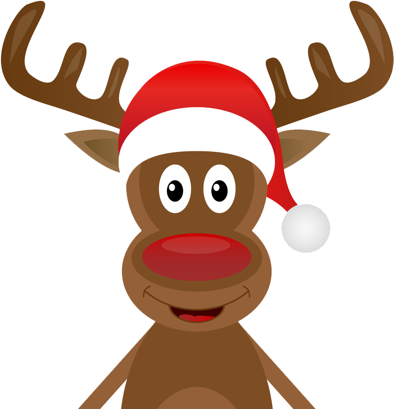 Christmas Deer Png Free Download - Reindeer Hot Chocolate Cones Labels Clipart (1000x1000), Png Download