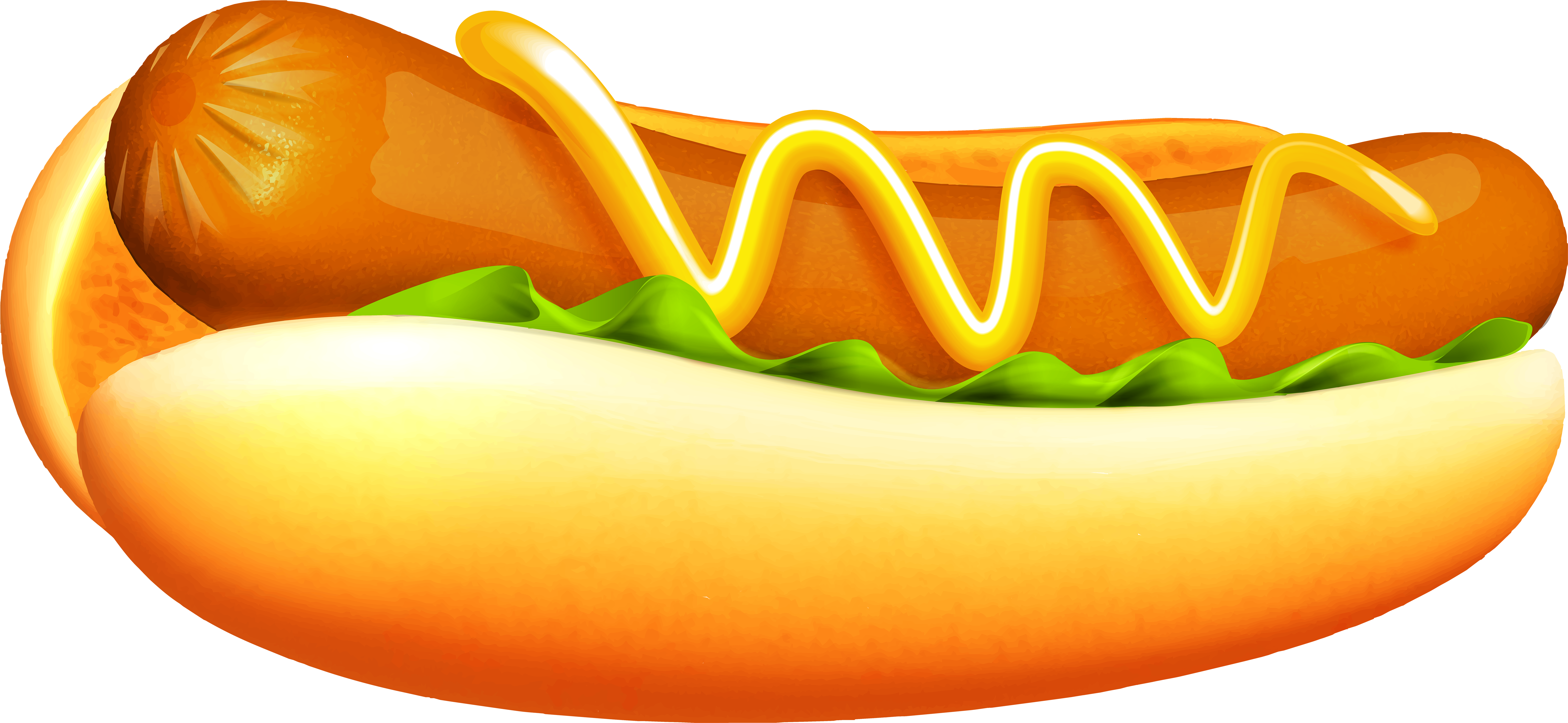 Hot Dog Transparent Png Clipart Image - Hot Dog Clipart Png (7000x3313), Png Download