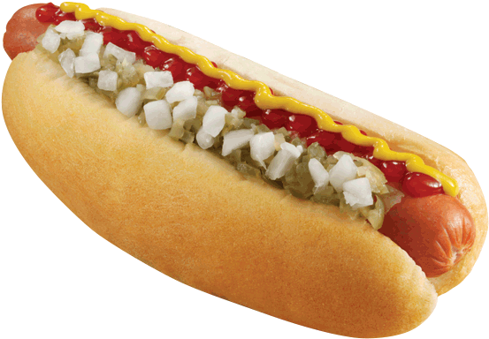 100% All-beef Hot Dog - Hot Dogs Png Clipart (560x560), Png Download