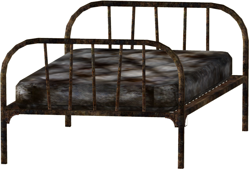 Bed Frame Mattress - Fallout Bed Clipart (933x640), Png Download