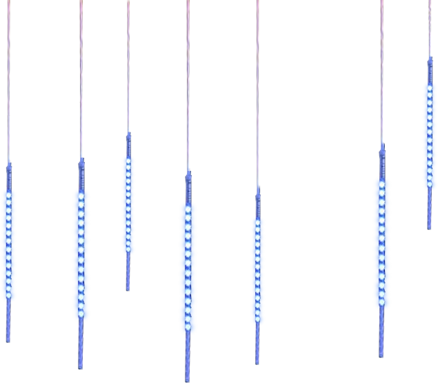 Blue Led Rain Lights Clipart (635x556), Png Download