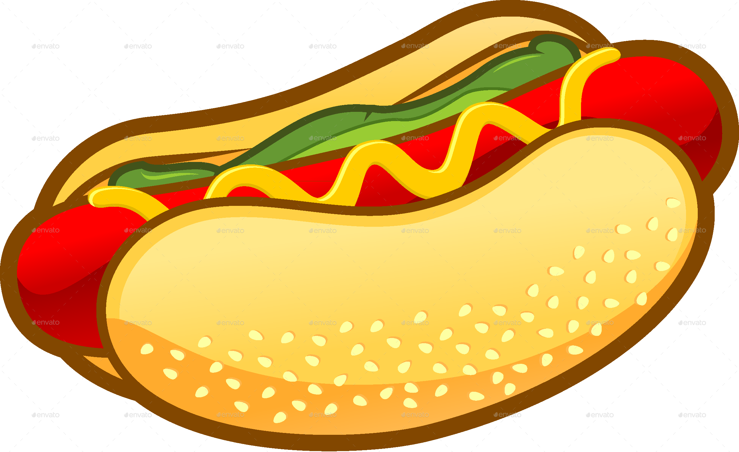 Hotdog Clipart Feb 2018 Jpg Free Download - Hot Dog Vector Png Transparent Png (2400x1471), Png Download
