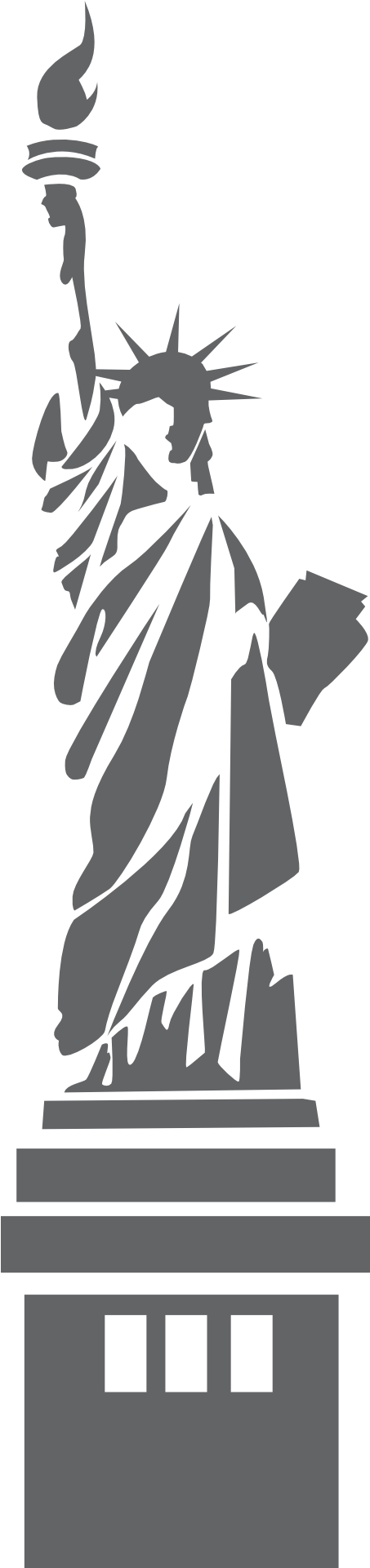 400 X 1705 9 0 - Statue Of Liberty Sticker Clipart (400x1705), Png Download