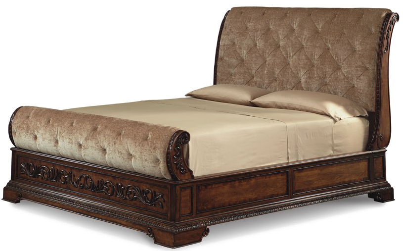 Sleigh Bed Png Hd - Upholstered Sleigh Beds Beds Clipart (814x522), Png Download