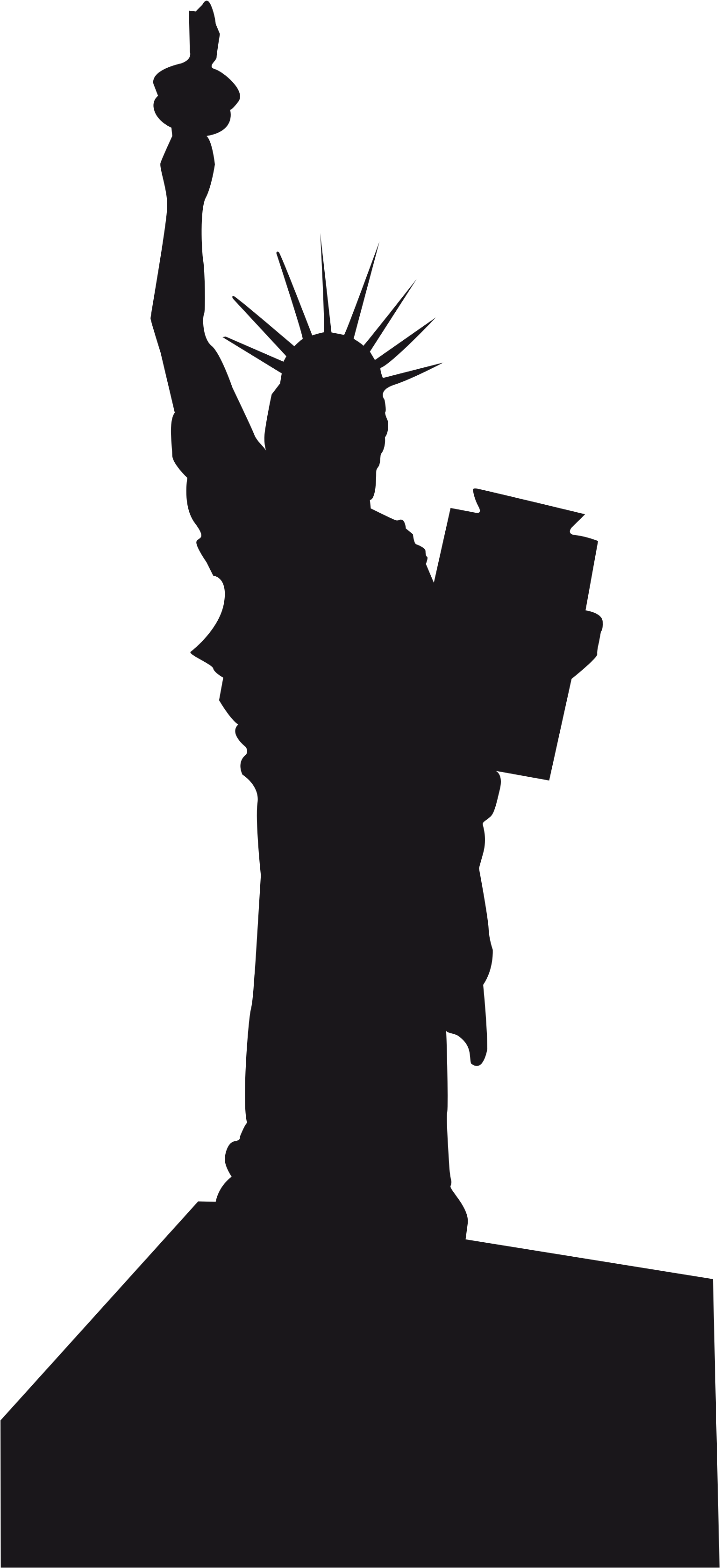 Open - Statue Of Liberty Silhouette Svg Clipart (2000x3435), Png Download