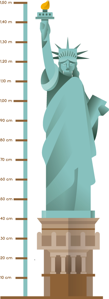 Statue Of Liberty Height Chart Stairs Clipart Large Size Png Image Pikpng