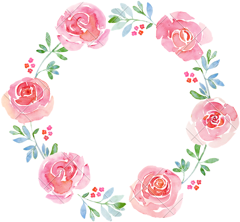 Beautiful Flower Watercolor Wreath Watercolor Floral Wreath Png Clipart Large Size Png Image Pikpng