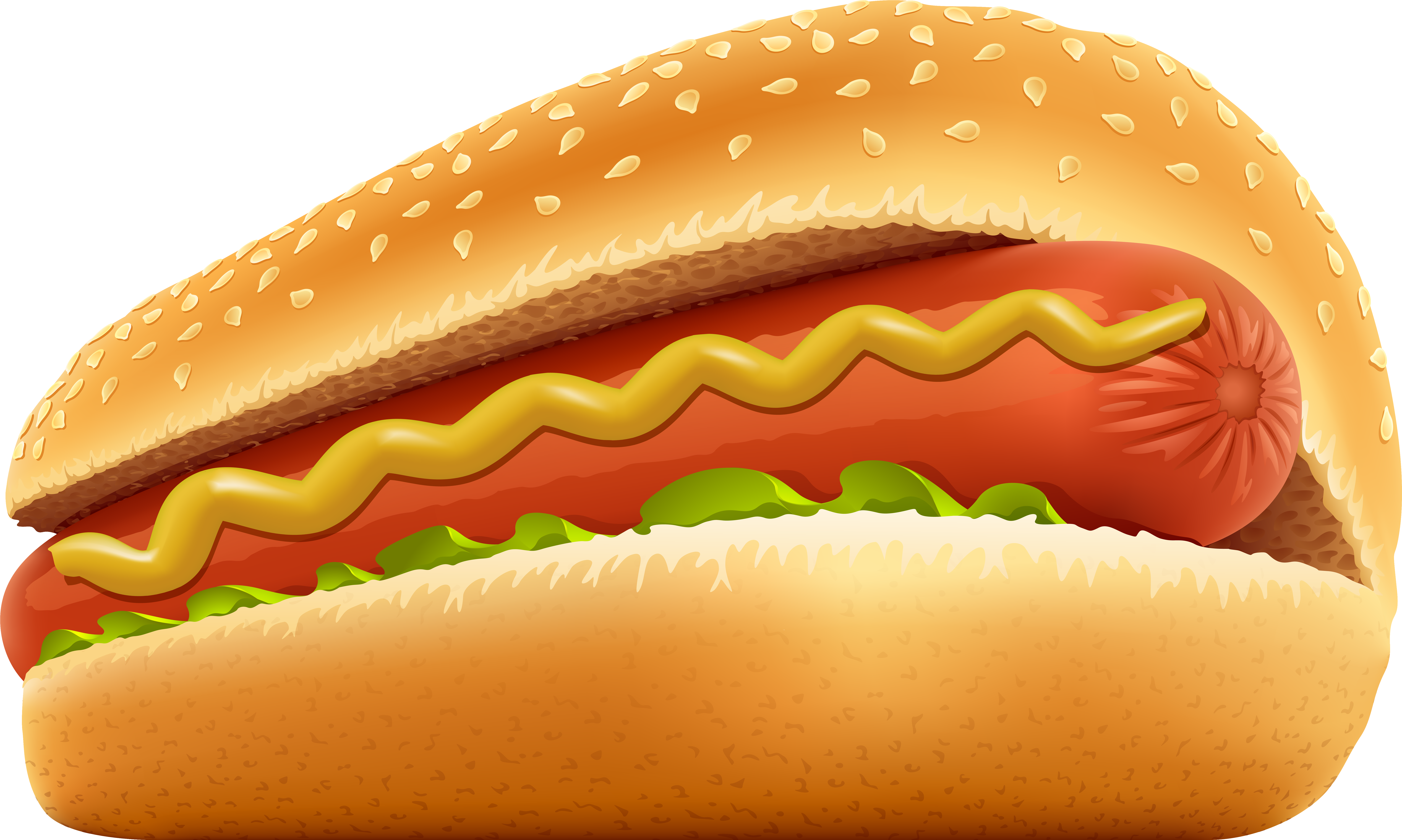 Burger And Hotdog Png Clipart (8000x4844), Png Download