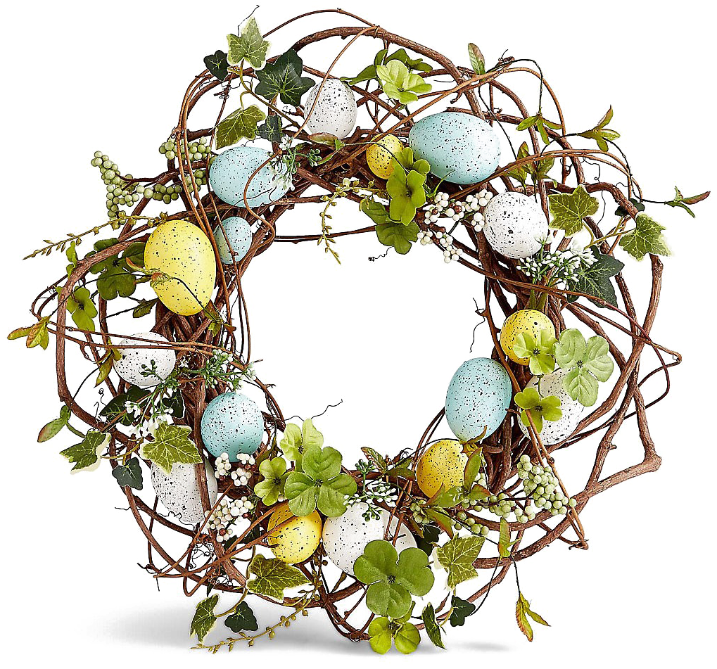 Easter Wreath Png Download Image - M And S Wreath Clipart (1100x950), Png Download