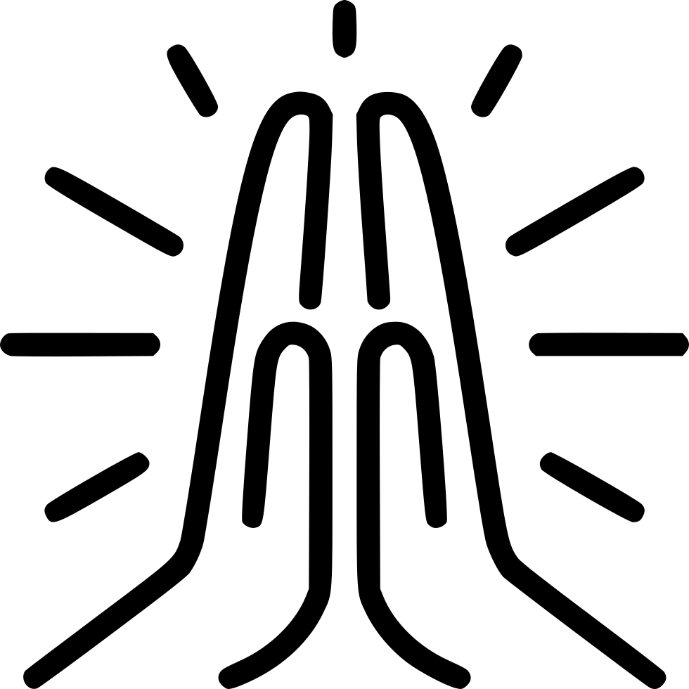Png File Svg - Prayer Hands Icon Png Clipart (980x980), Png Download