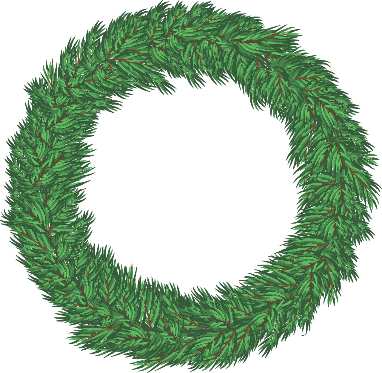 Christmas Wreath Png - Christmas Green Wreath Clipart Transparent Png (738x720), Png Download