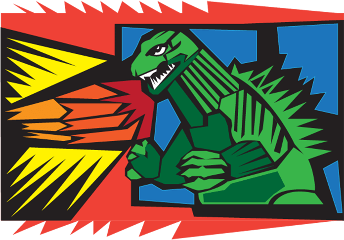2016 03 31 Godzilla - Cartoon Clipart (695x509), Png Download