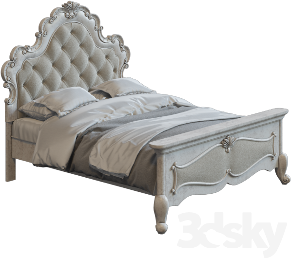 Bed Classic - Bed Frame Clipart (640x640), Png Download