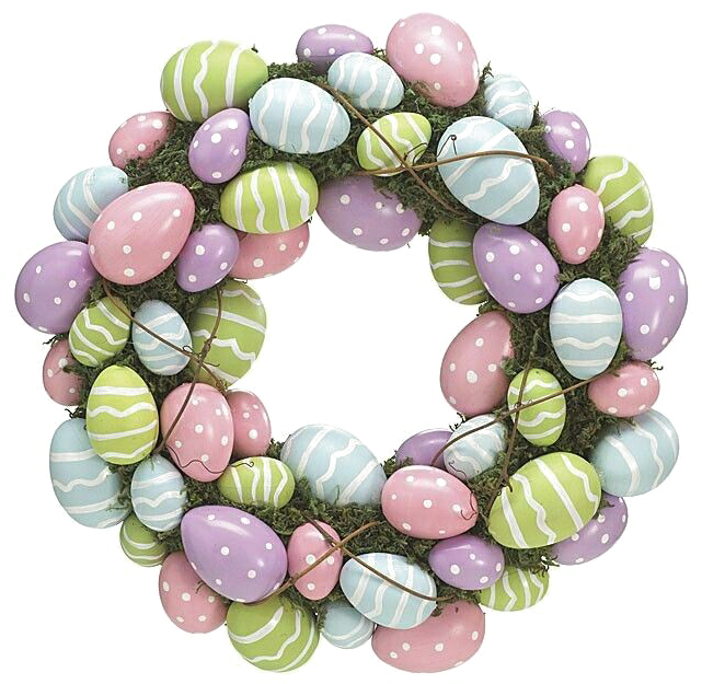 Easter Wreath Png Image Background - Easter Wreath Transparent Background Clipart (700x629), Png Download