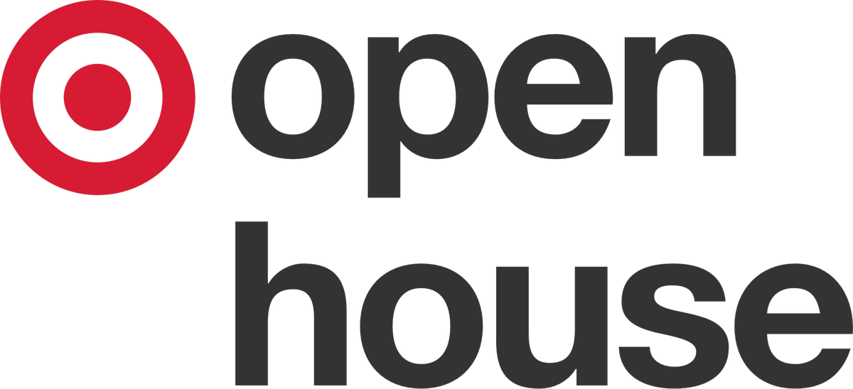 Target Open House - Target Open House Logo Clipart (1200x548), Png Download