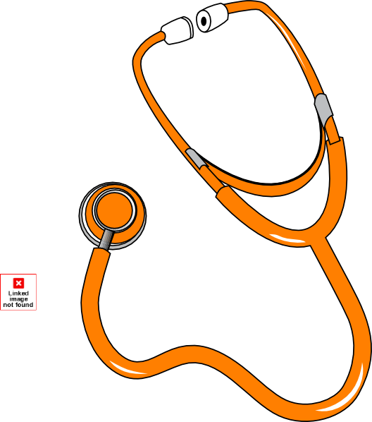 Orange Stethoscope By Pep Clip Art - Stethoscope Clip Art - Png Download (528x598), Png Download