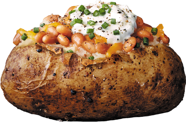 Baked Potato Png - Baked Jacket Potato Png Clipart (885x428), Png Download