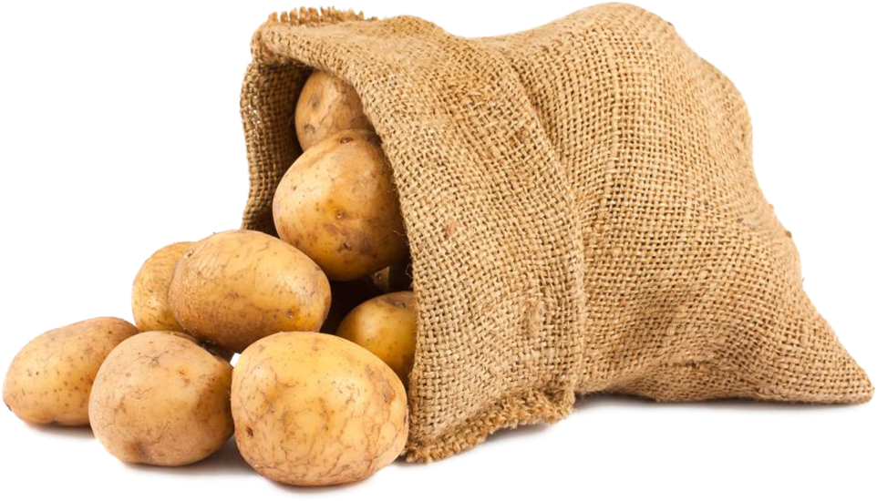Potato Png - Sack Of Potatoes Png Clipart (1600x600), Png Download