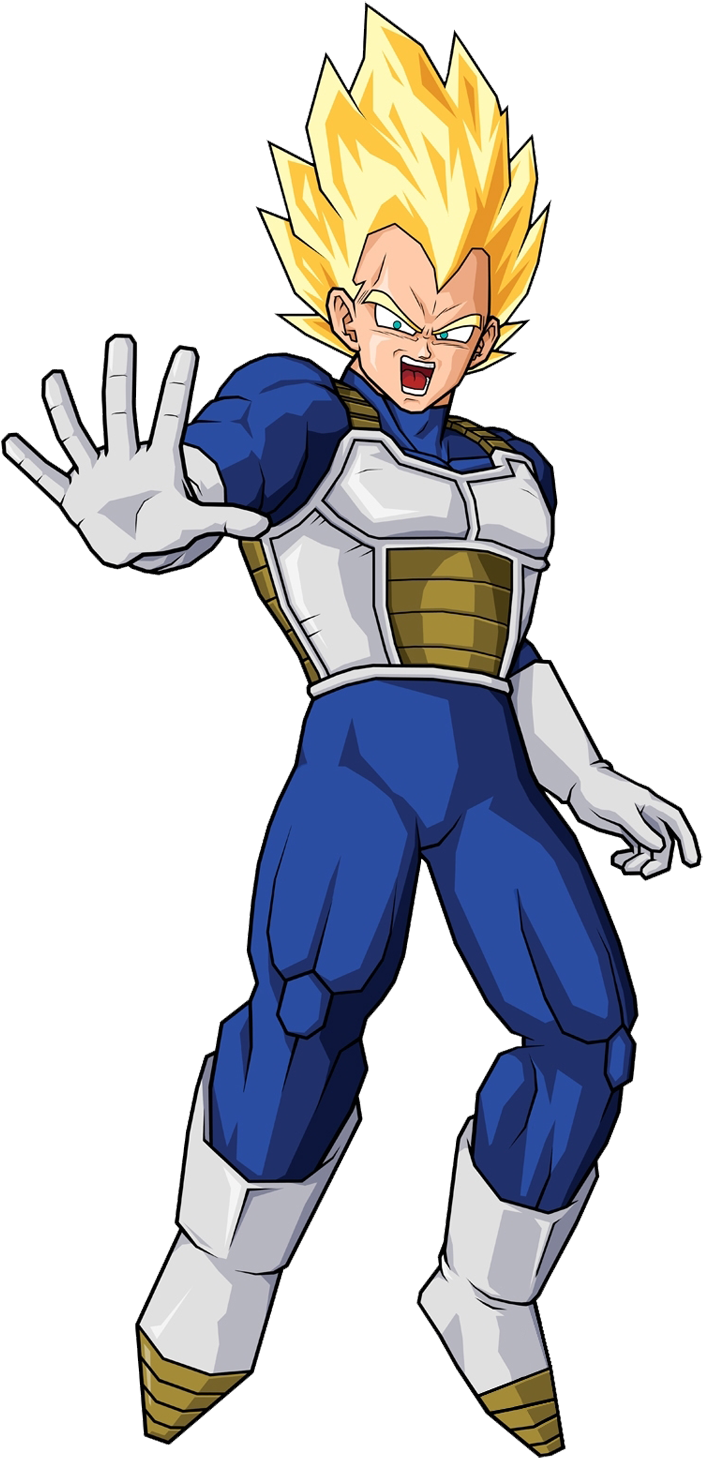 Vegeta Super Saiyan Clipart (703x1458), Png Download