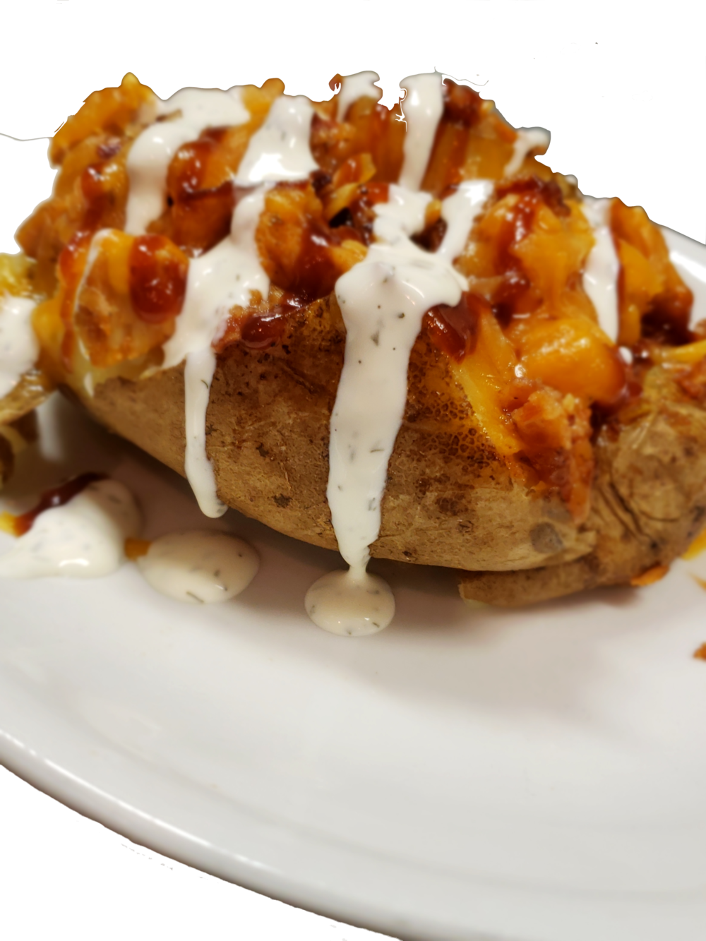 Bbq Stuffed Potato 3/19 - Baked Sweet Potato Clipart (1000x1333), Png Download