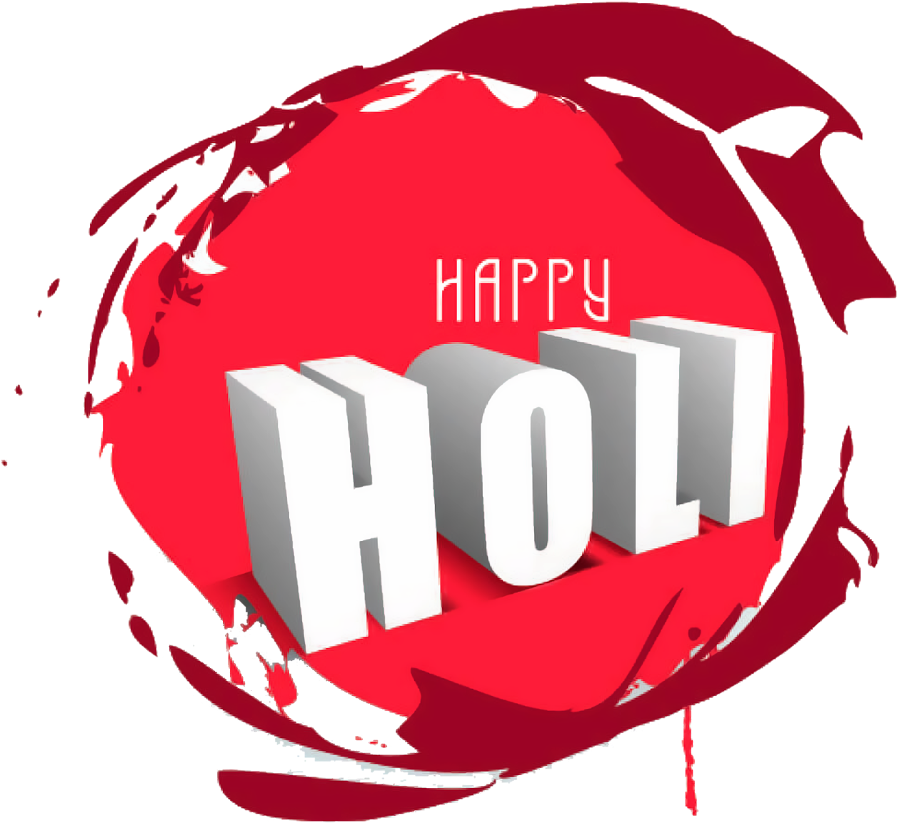 Happy Holi Png Transparent Images Wallpapers - Holi Clipart (1600x1575), Png Download