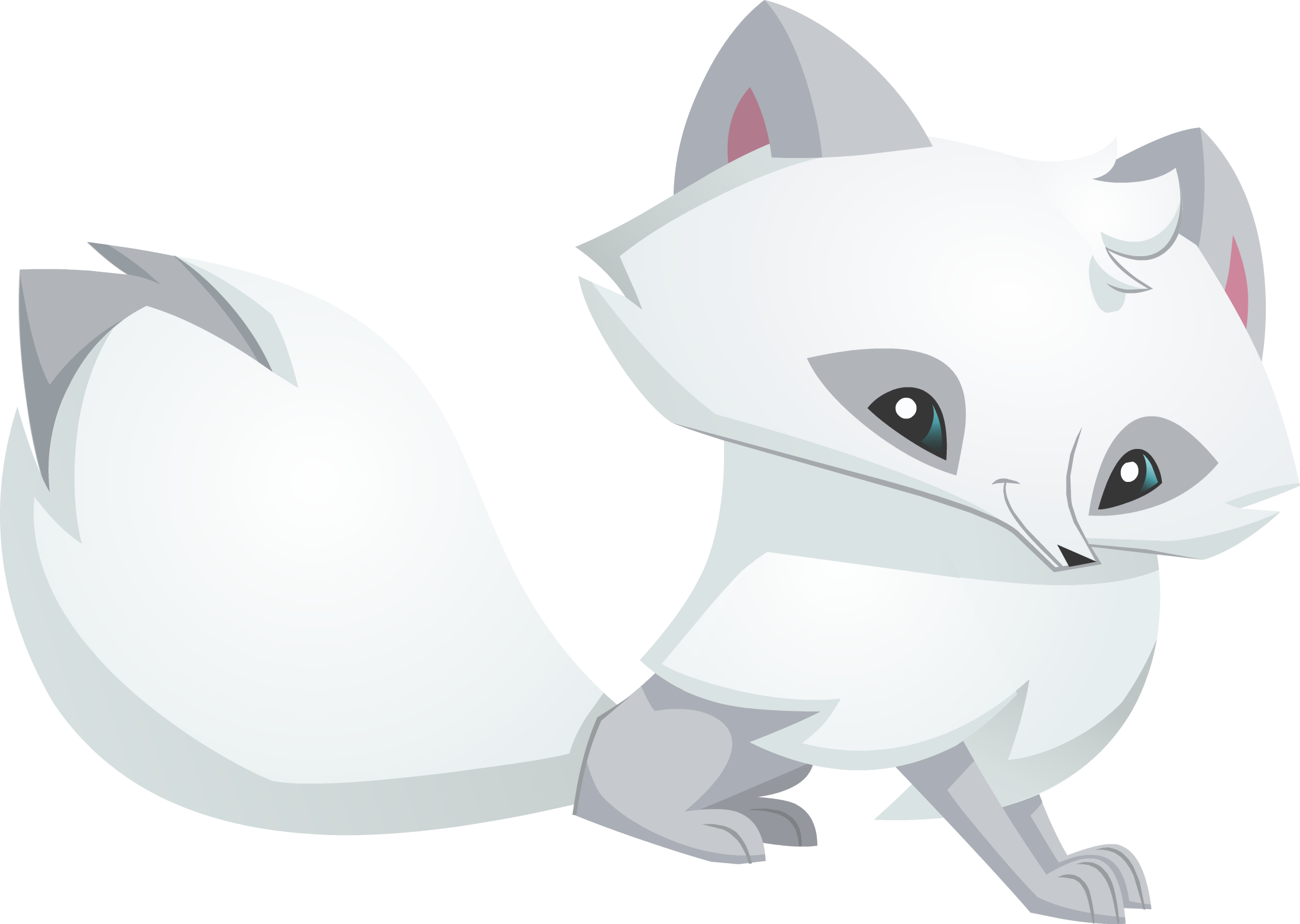 Arctic Fox On Aj Clipart (2090x1486), Png Download