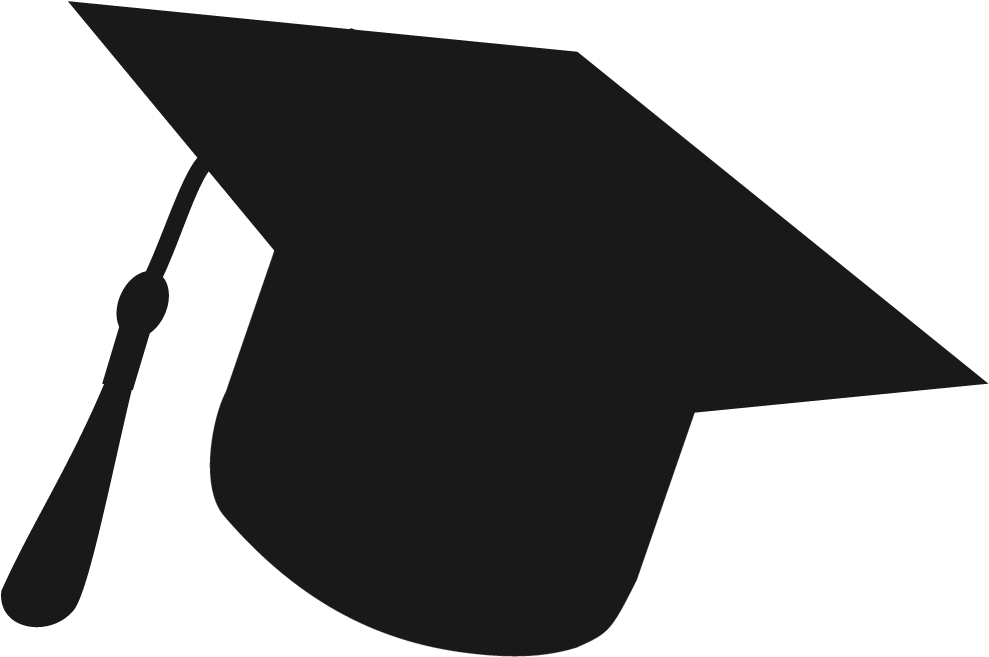 Graduation Png Black White - Graduation Cap Royalty Free Clipart (1000x750), Png Download