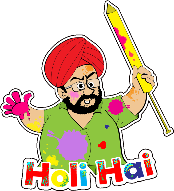3 Download Happy Holi Sticker Png Clipart Large Size Png Image Pikpng
