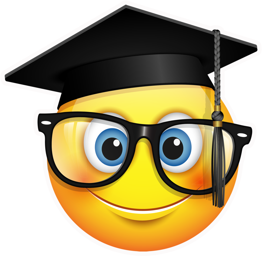 Emoji Graduation Png - Academic Emoji Clipart (1011x989), Png Download