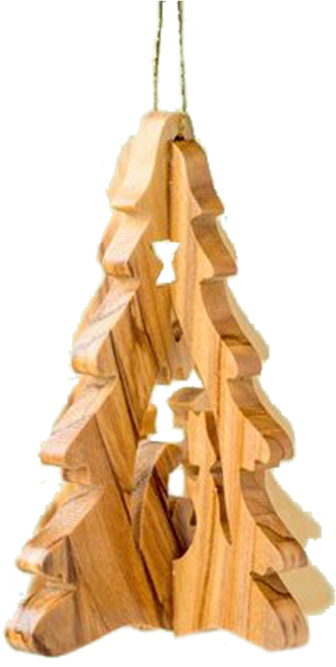 Earthwood 3d Christmas Ornament - Christmas Tree Clipart (1000x1000), Png Download