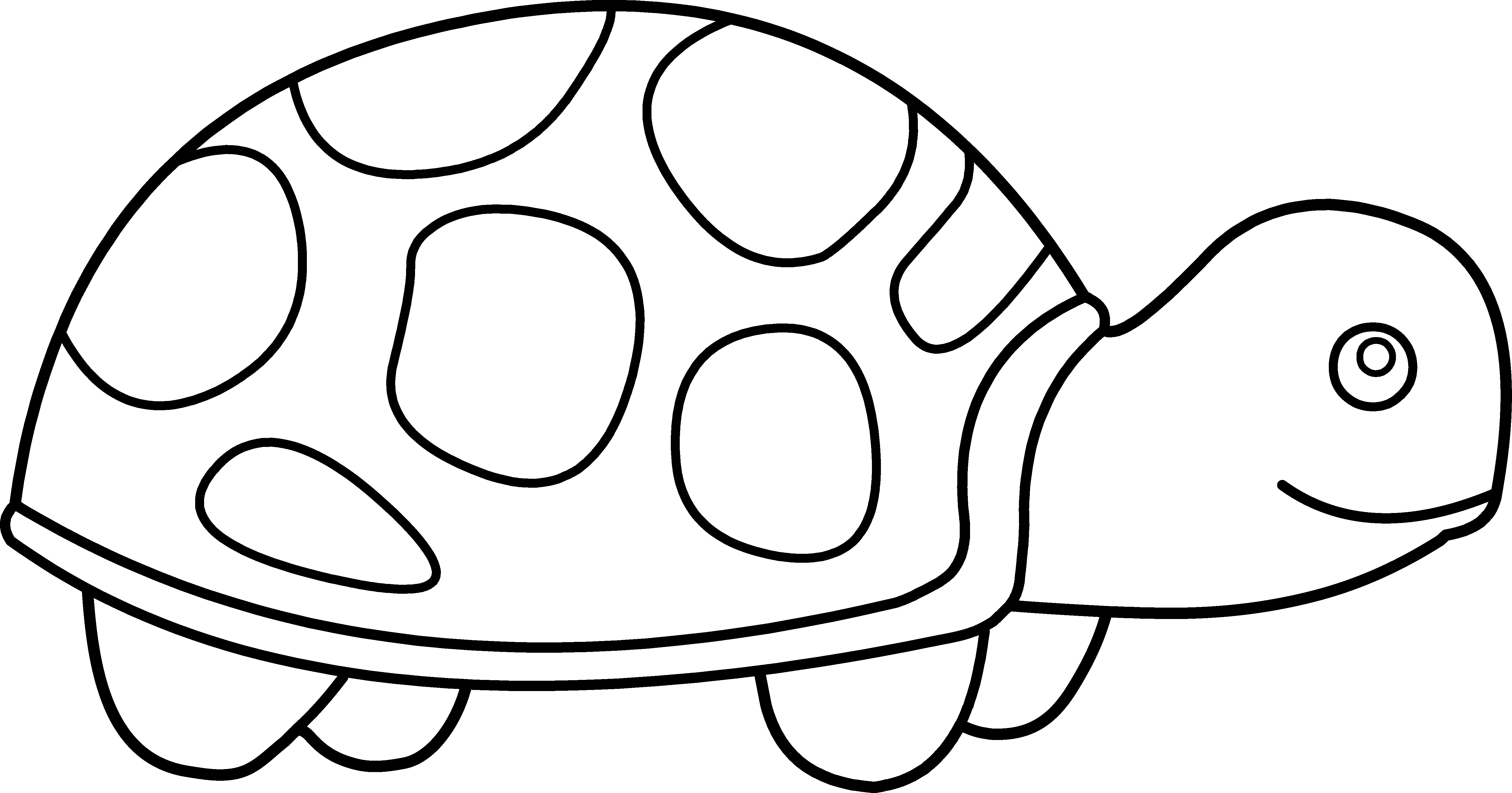 Vector Black And White Sea Turtle Clipart Free - Black And White Clipart Of Tortoise - Png Download (830x435), Png Download