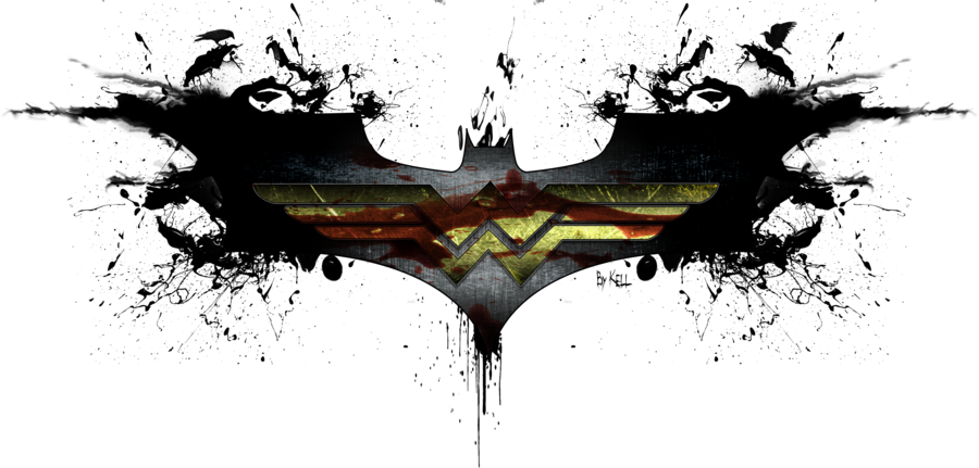 Wonder Woman Batman Logo Clipart (900x431), Png Download