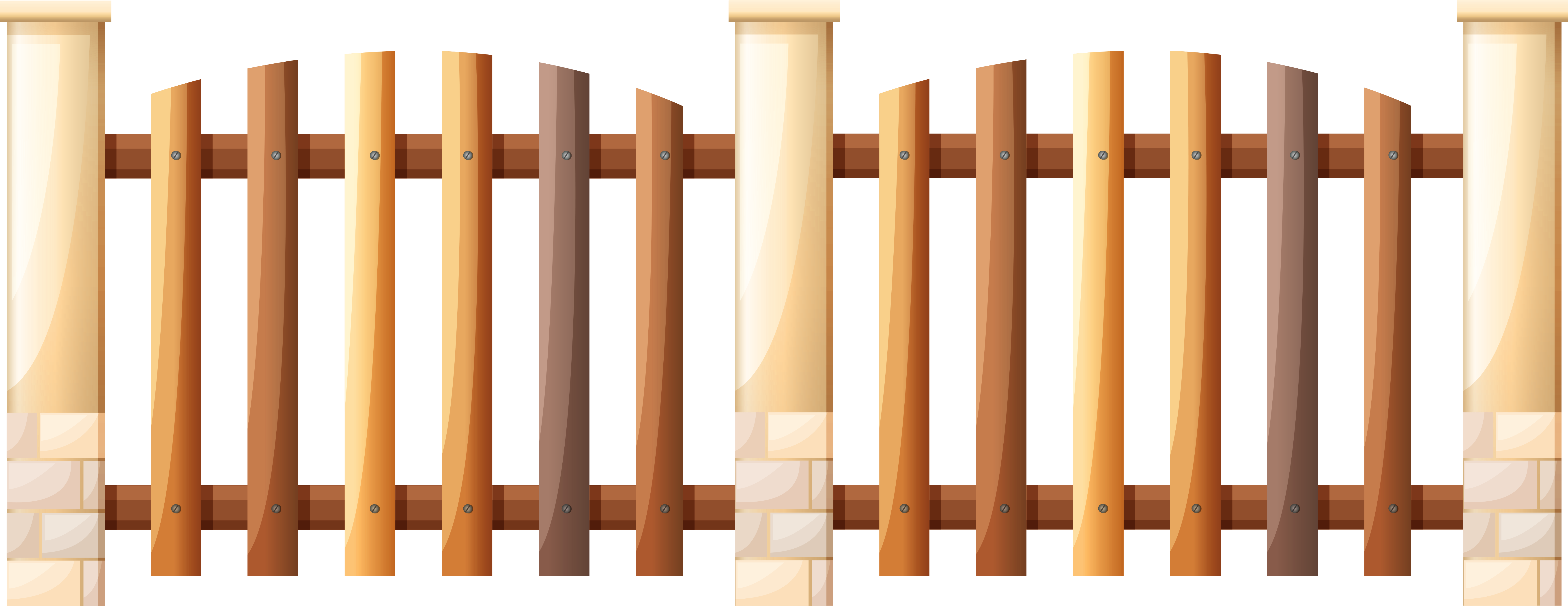 Wooden Gate Gate Clip Art - Png Download (7187x2919), Png Download