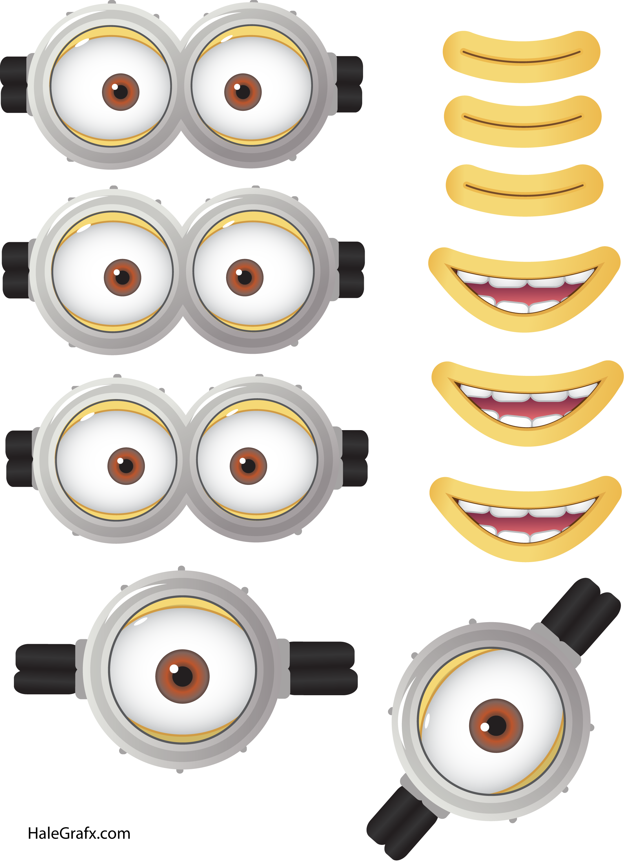 Com/cms/wp Printable Minion Visage Jaune Faces Yellow - Minions Fiesta De Cumpleaños Decoraciones Clipart (2157x2972), Png Download