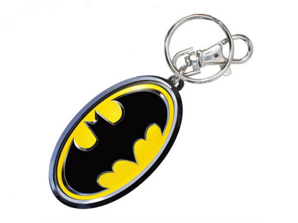Batman Logo Coloured Pewter Keychain - Batman Clipart (600x600), Png Download
