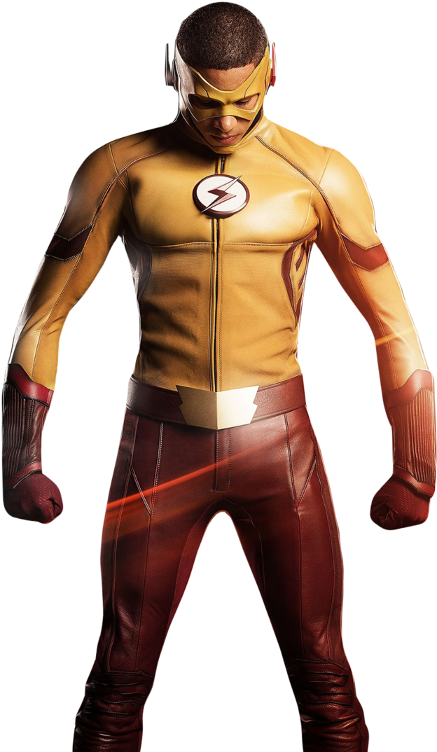Png Kid Flash - Kid Flash Costume Clipart (733x1089), Png Download
