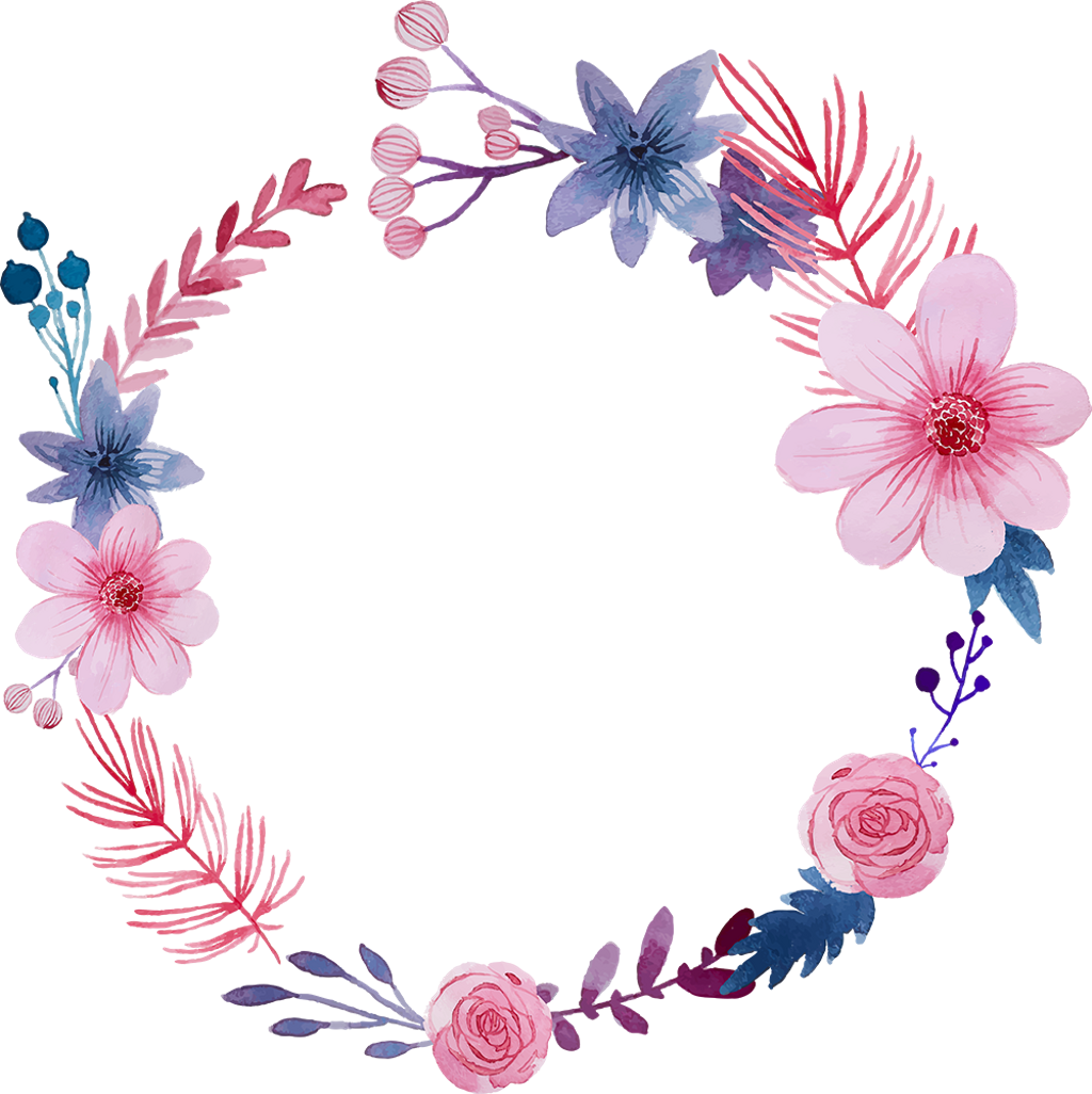 Arco Flores Png - Corona De Flores Png Acuarela Clipart (1000x1002), Png Download