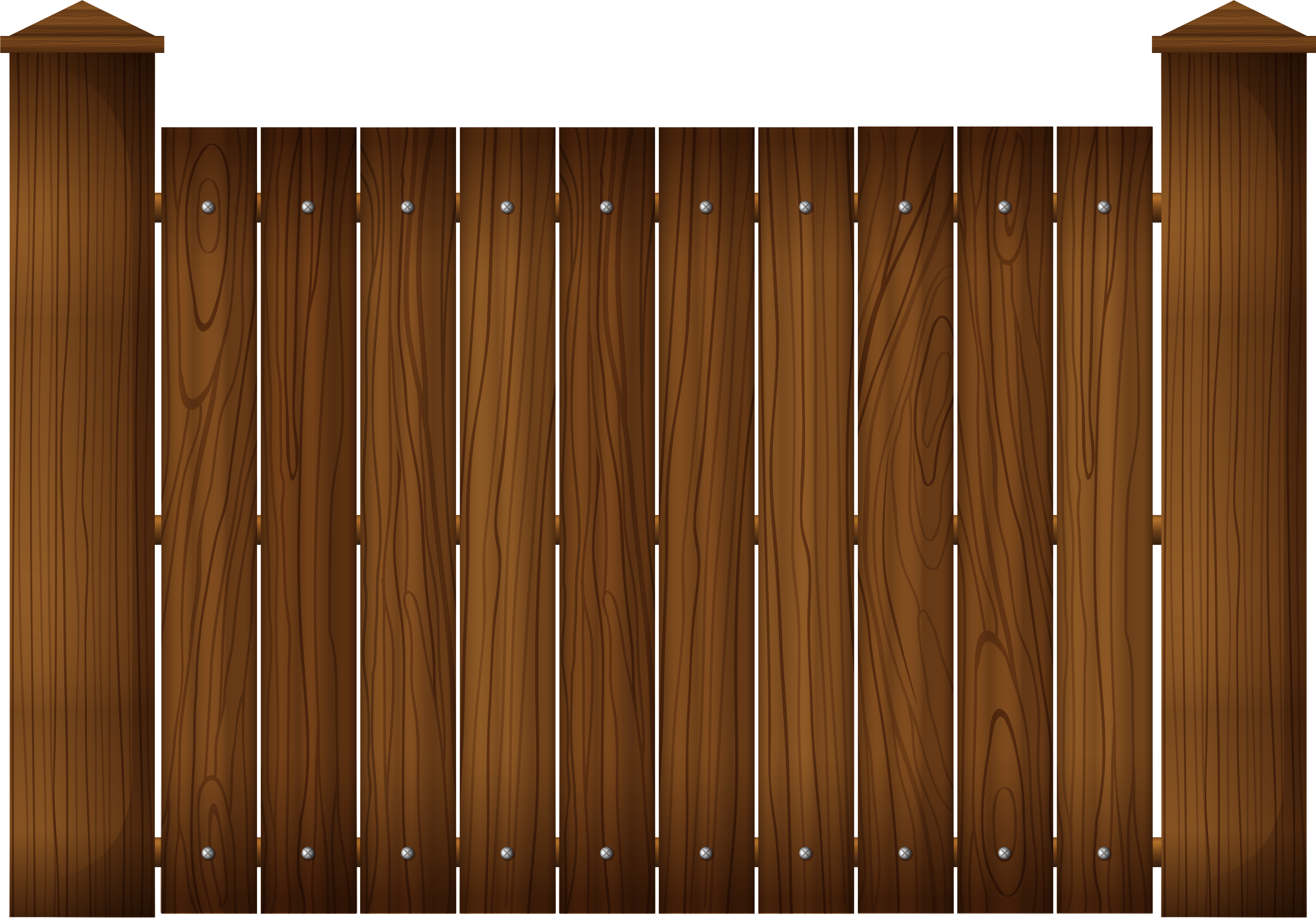Vector Download Picket Fence Wood Clip Art Picture - Cartoon Wooden Fence Png Transparent Png (6150x4306), Png Download