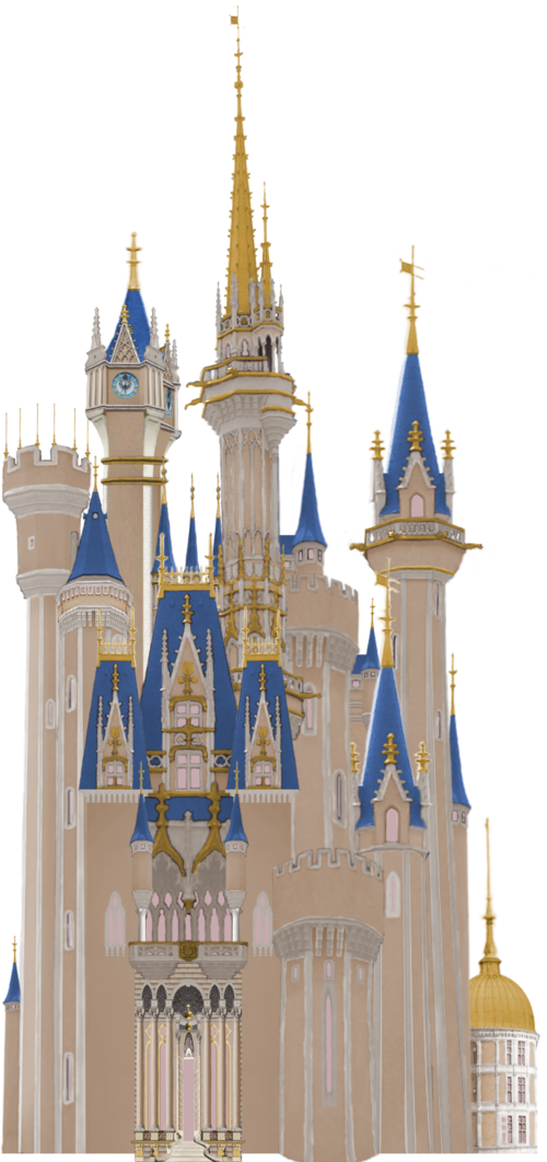 Kingdom Hearts Cinderella Castle Clipart (500x1062), Png Download
