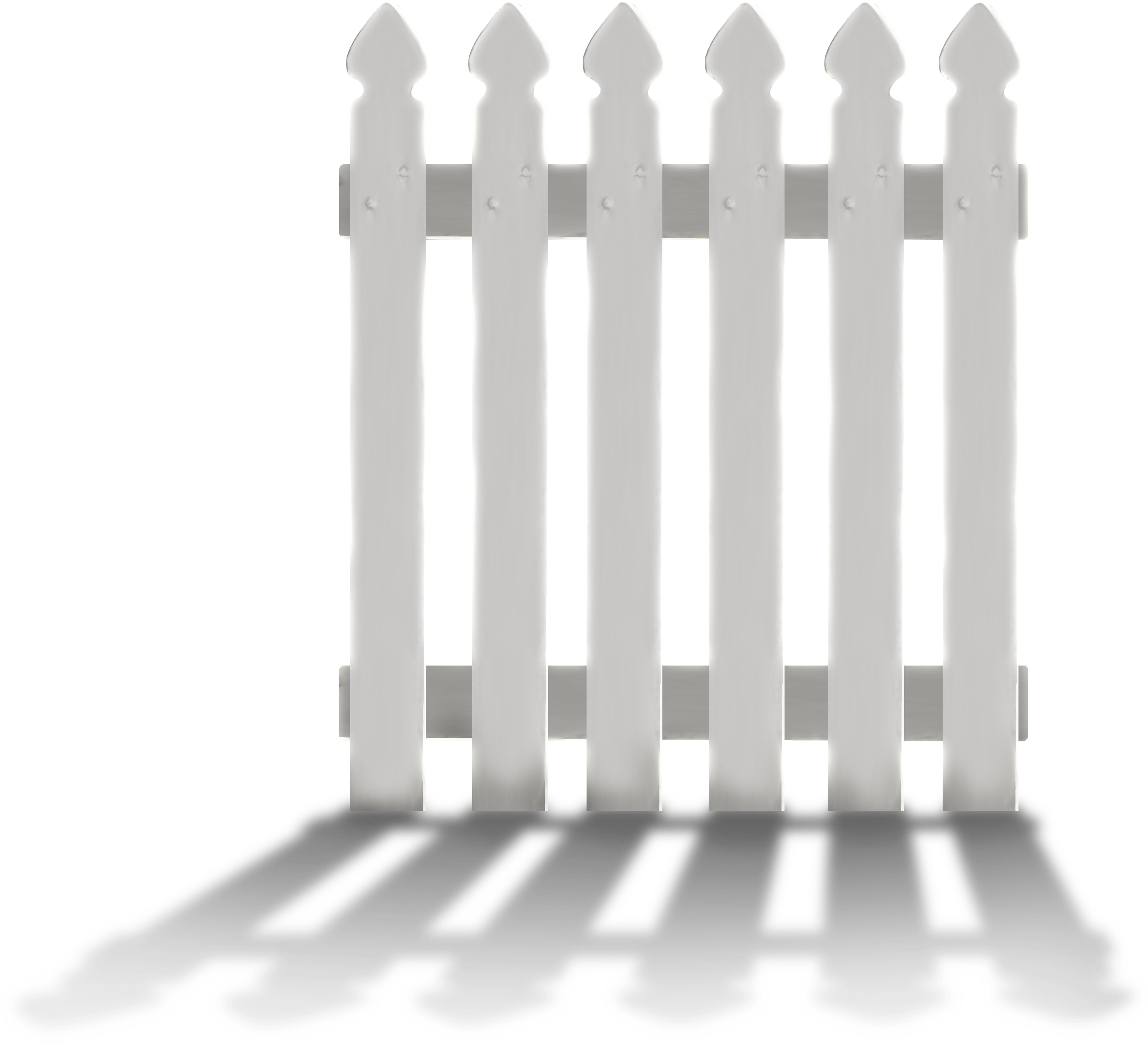 Fence With Shadow Png Clipart - Fence Transparent Png (2700x2494), Png Download